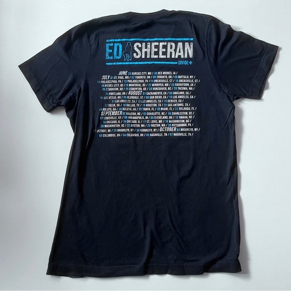 Ed Sheeran Divide Tour Black Tee Shirt - Picture 4 of 5
